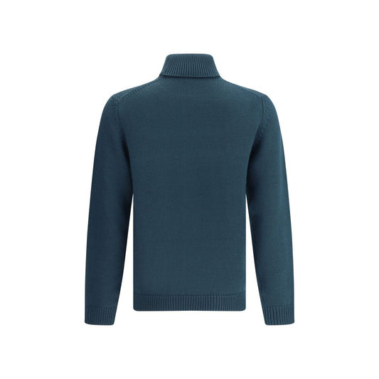 Roberto Collina Green Merino Wool Turtleneck