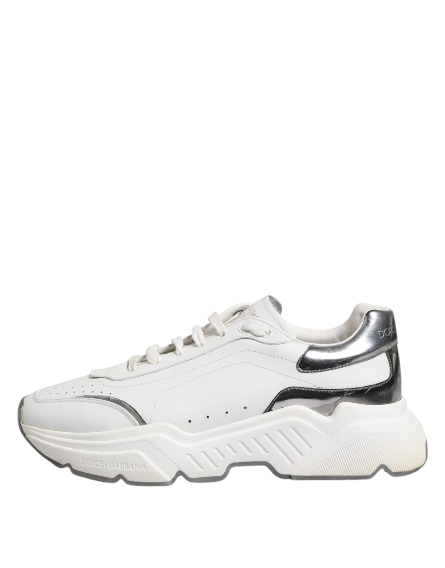 Dolce & Gabbana White Daymaster Leather Low Top Sneakers Shoes