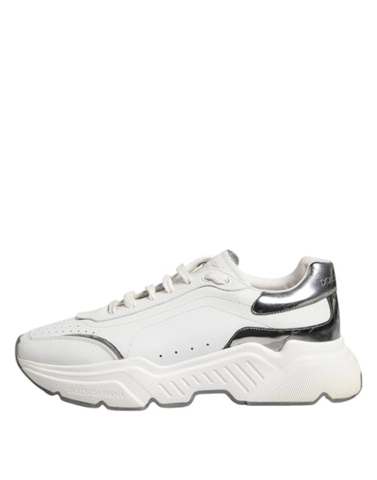 Dolce & Gabbana White Daymaster Leather Low Top Sneakers Shoes