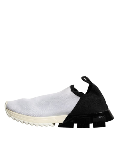 Dolce & Gabbana White Black Low Top Sorrento Sneakers Shoes