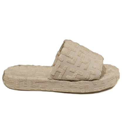 Hinnominate Beige Cotton Women Sandal