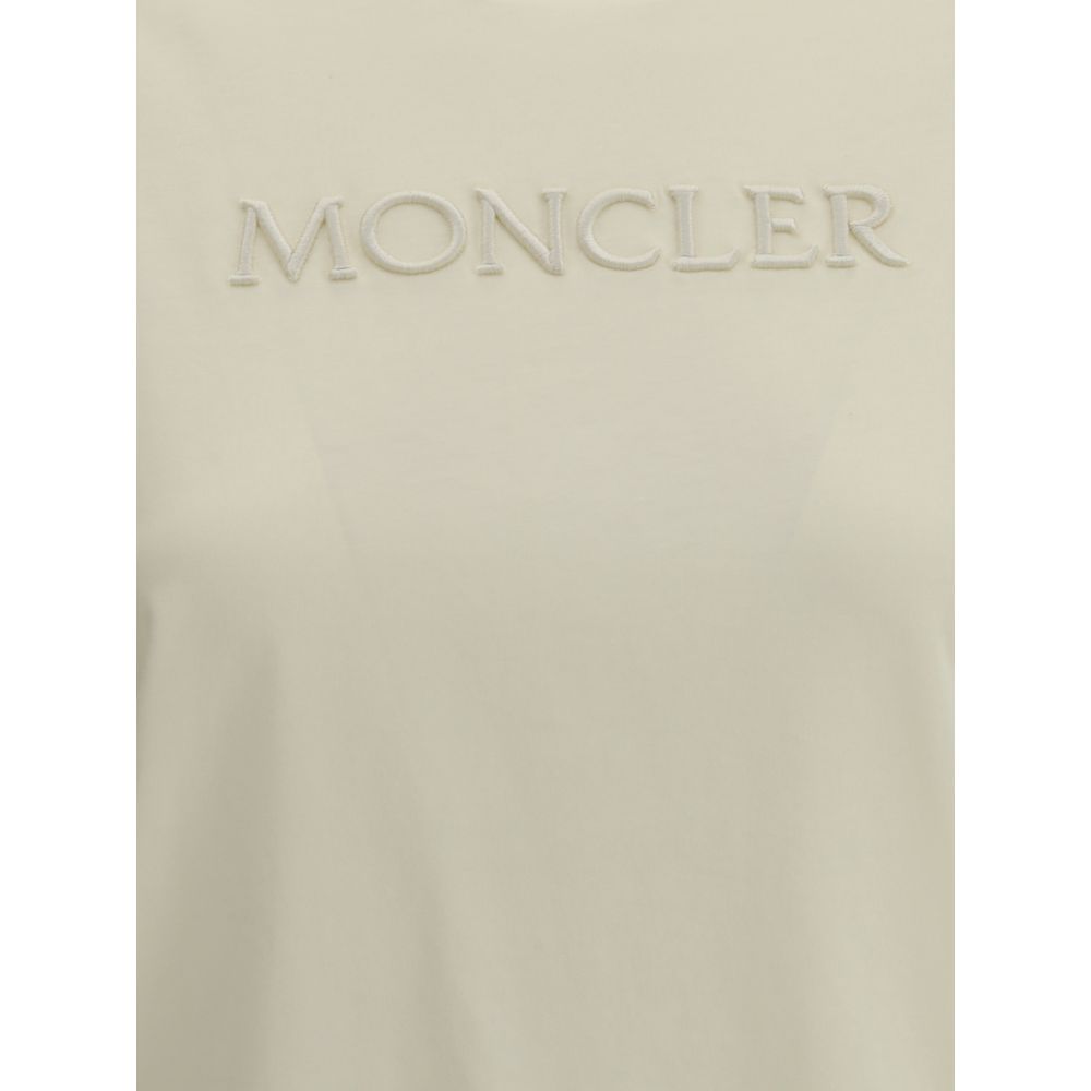 Moncler Cream Cotton T-Shirt