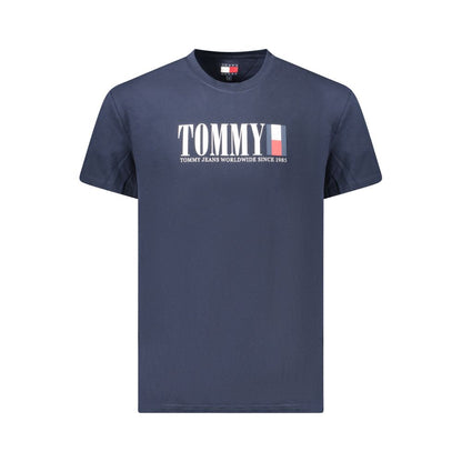 Tommy Hilfiger Blue Cotton Men T-Shirt