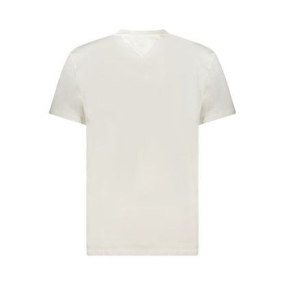 Tommy Hilfiger White Cotton Men T-Shirt