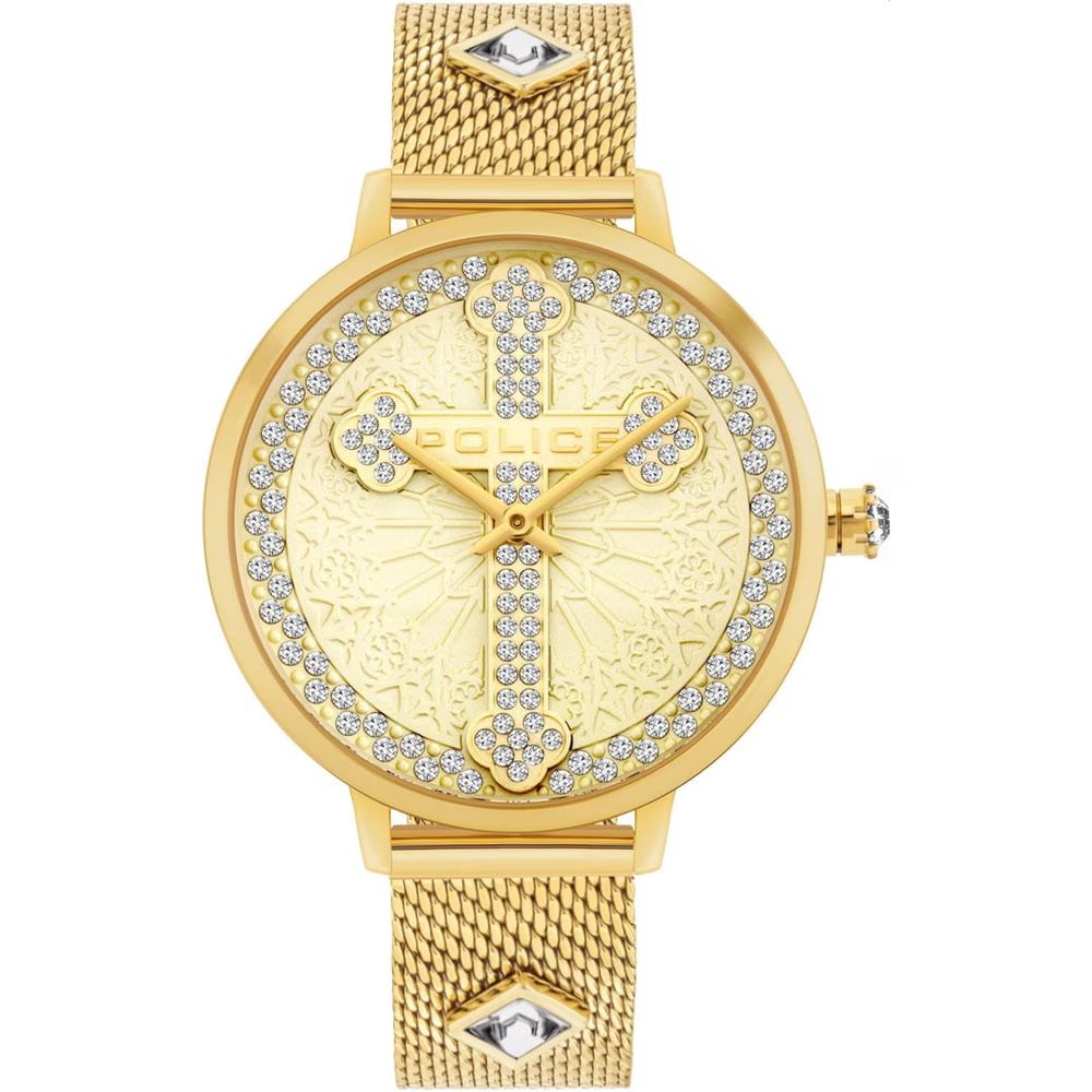 Police Gold Stainless Steel Dress Watch