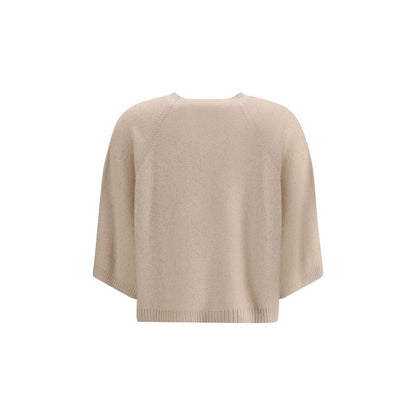 Fabiana Filippi Beige Fleece Wool Sweatshirt