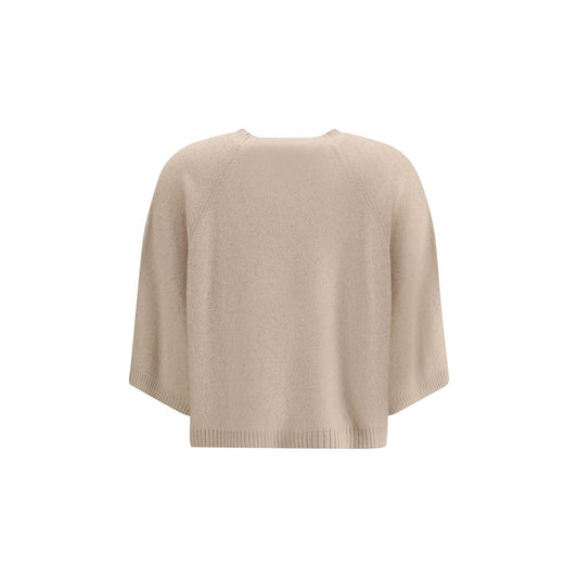 Fabiana Filippi Beige Fleece Wool Sweatshirt