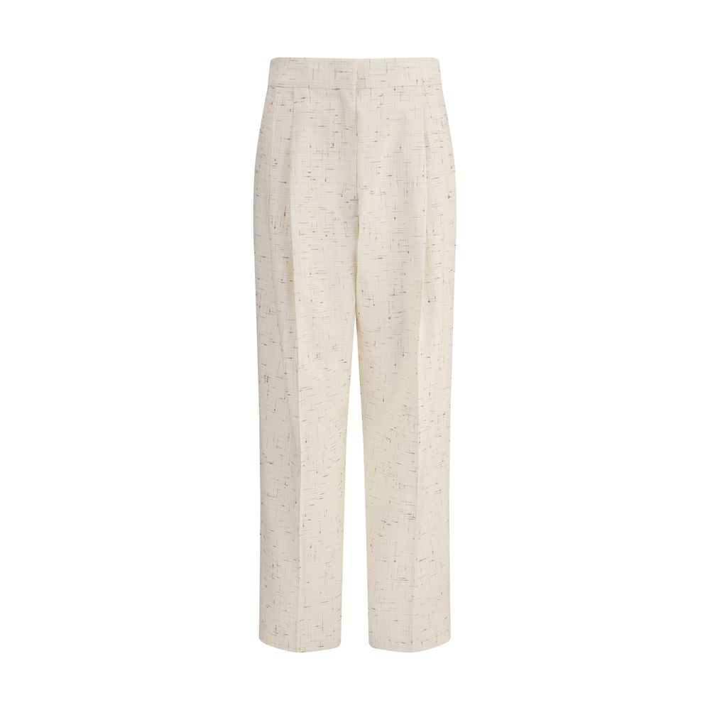 Fabiana Filippi Cream Cotton Casual Pants