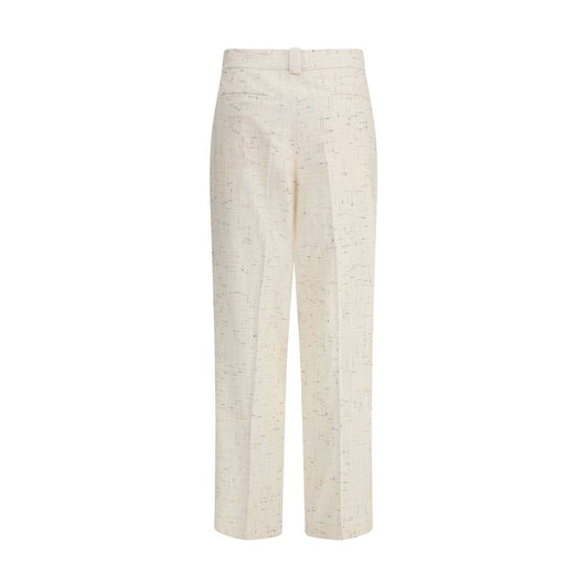 Fabiana Filippi Cream Cotton Casual Pants