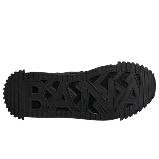 Dolce & Gabbana Black Logo Lace Up Low Top NS1 Sneakers