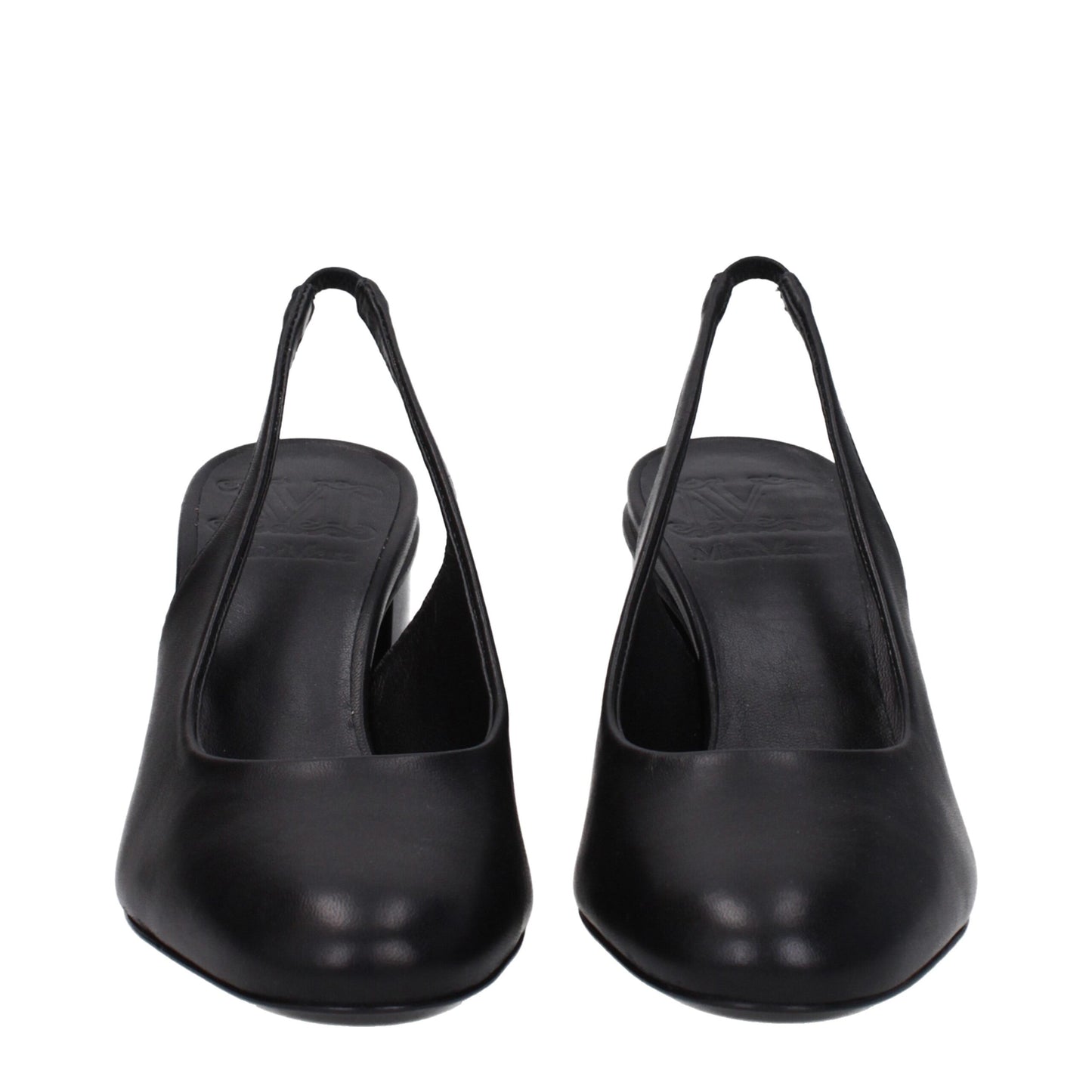 Max Mara Black Leather High Heel Pumps