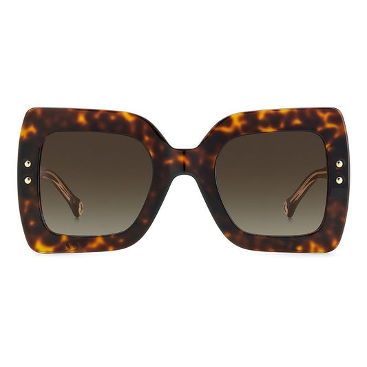 Carolina Herrera Brown Acetate Sunglasses