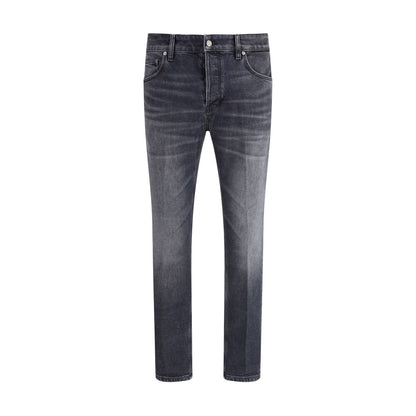 PT Torino Gray Cotton Slim Fit Jeans