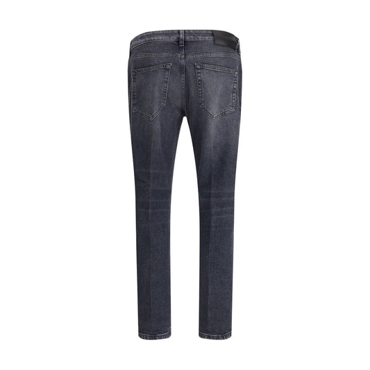 PT Torino Gray Cotton Slim Fit Jeans