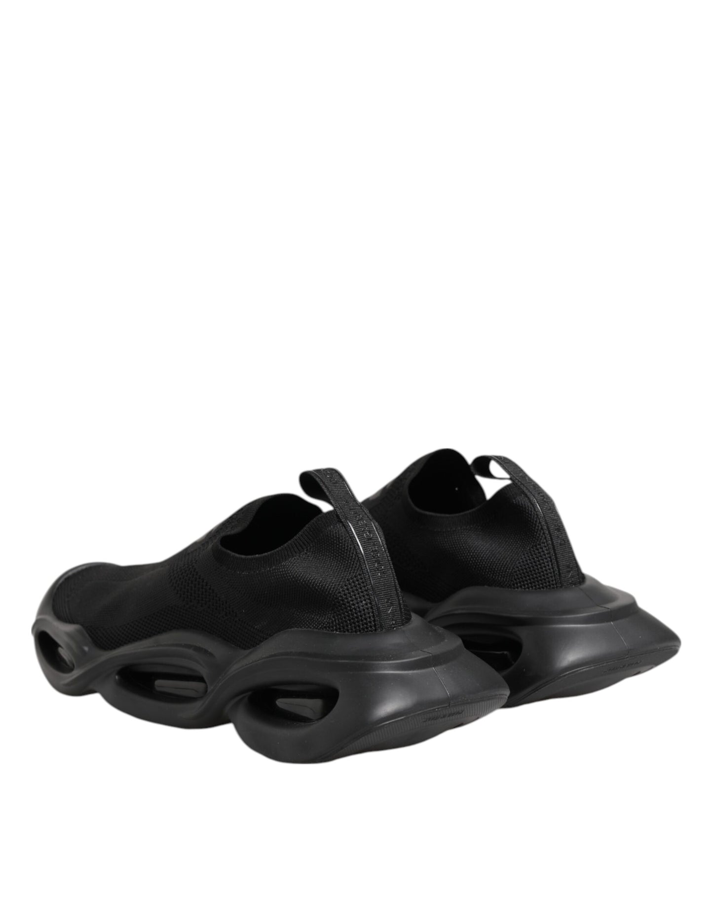 Dolce & Gabbana Black Slip On Wave Low Top Men Sneaker Shoes