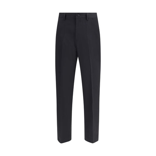 Our Legacy Black Fleece Wool Chino Pants