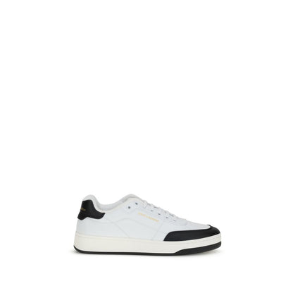 Saint Laurent White Calf Leather Bos Taurus Low Top Sneakers