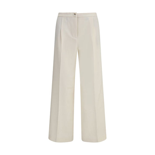 Cruna Cream Polyester Casual Pants