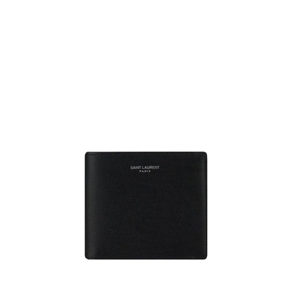 Saint Laurent Black Calf Leather Bos Taurus Wallet