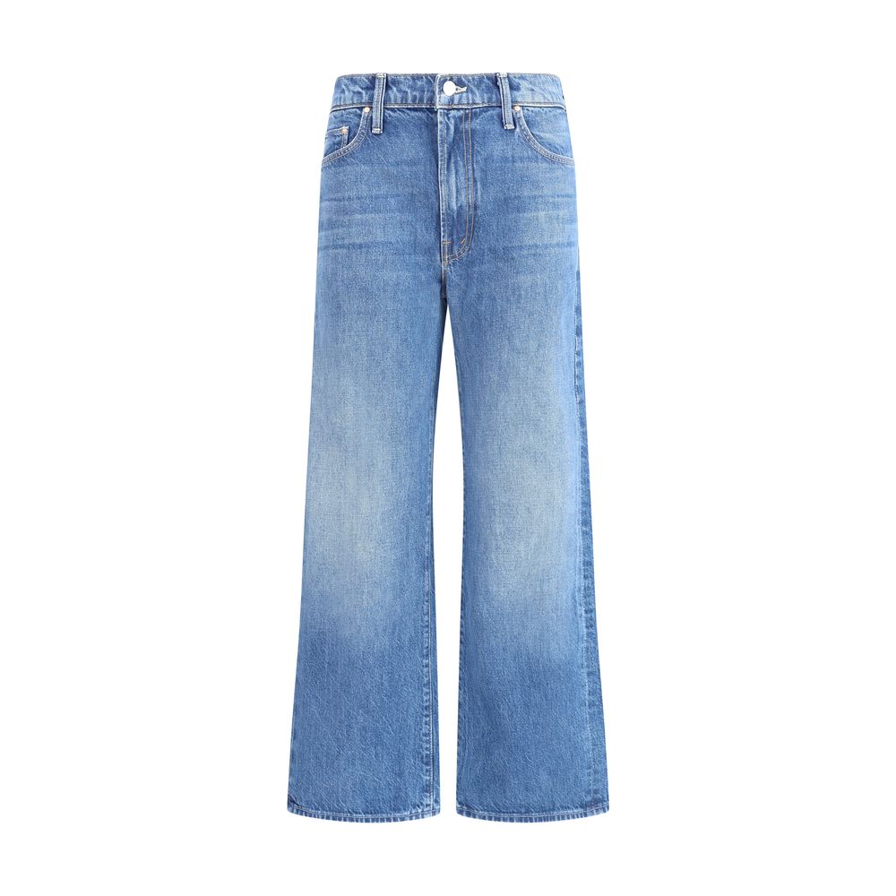Mother Denim Blue Cotton Cropped Jeans