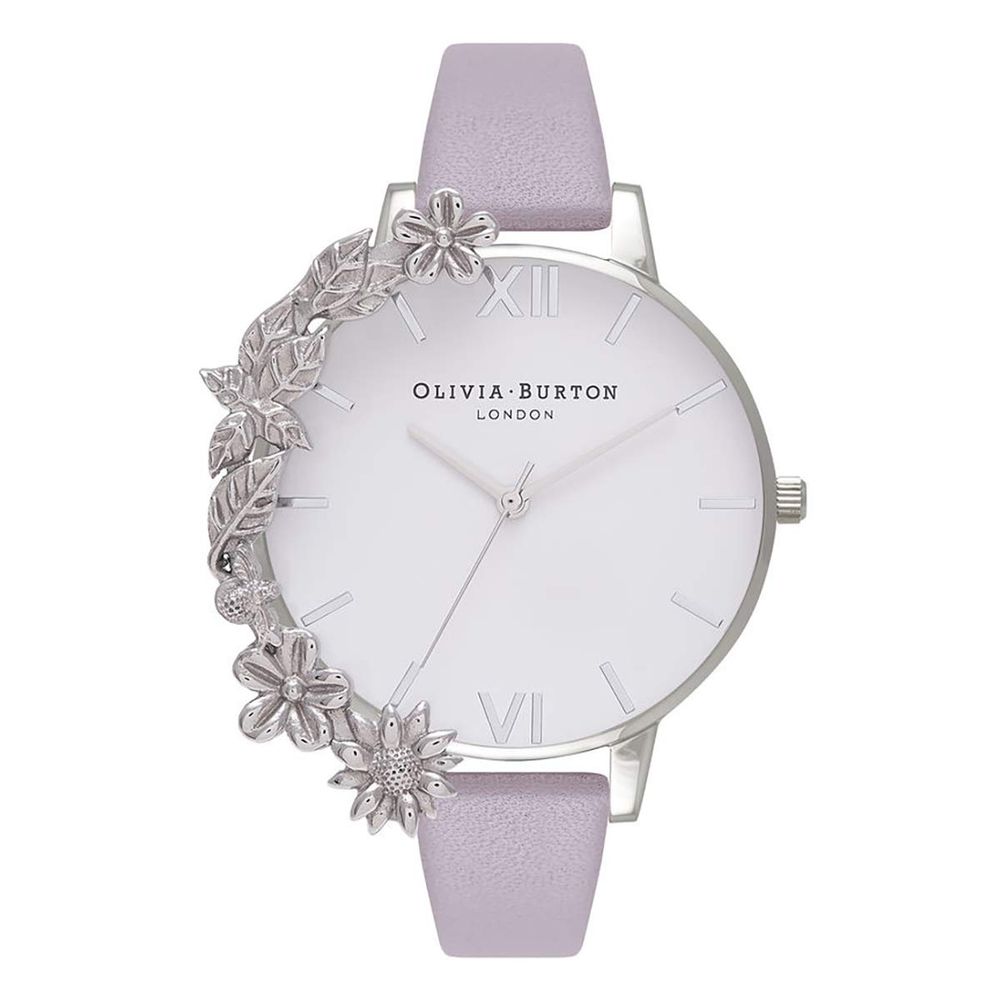 Olivia Burton Purple Artificial Leather Dress Watch