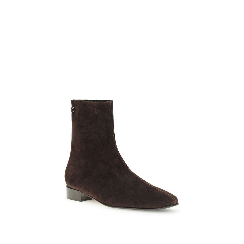 Carel Paris Brown Leather Ankle Boots