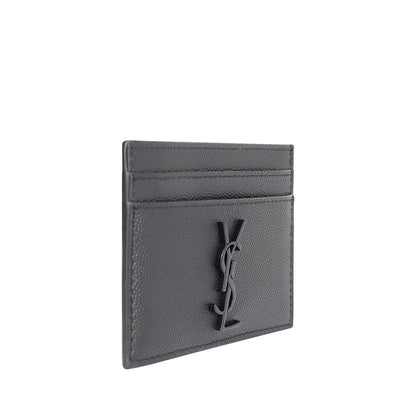 Saint Laurent Gray Calf Leather Bos Taurus Wallet