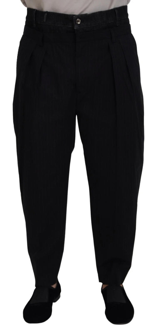 Dolce & Gabbana Black CottonStretch Loose DenimTrouser Jeans