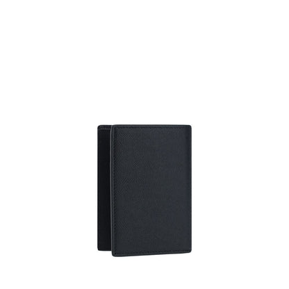 Saint Laurent Black Calf Leather Bos Taurus Wallet