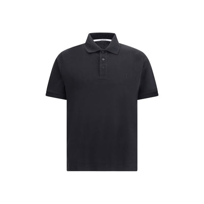 Saint Laurent Black Cotton Polo Shirt
