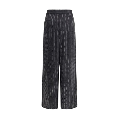 Giorgio Armani Black Silk Casual Pants