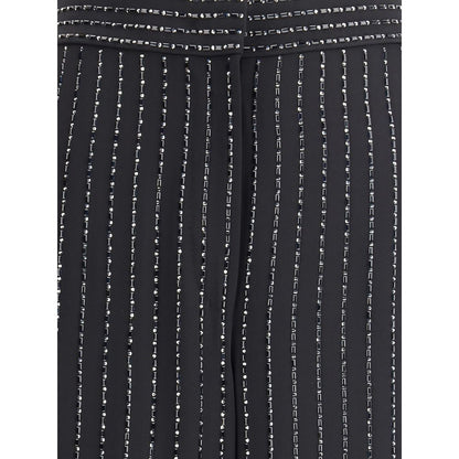 Giorgio Armani Black Silk Casual Pants