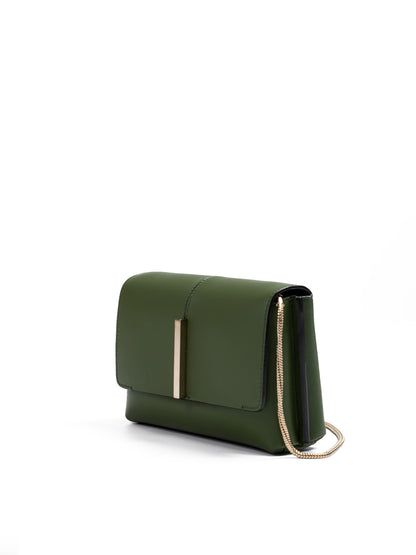Giada Dark Green Leather Crossbody Bag