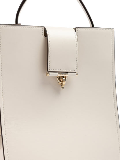 Giada White Leather Shoulder Bag