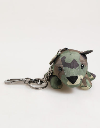 Dolce & Gabbana Multicolor Camouflage Animal Silhouette Keychain Keyring