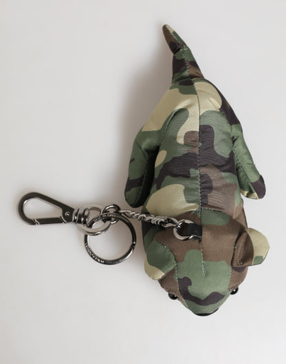 Dolce & Gabbana Multicolor Camouflage Animal Silhouette Keychain Keyring