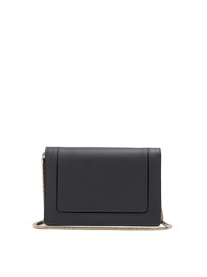 Giada Dark Grey Leather Clutch Bag
