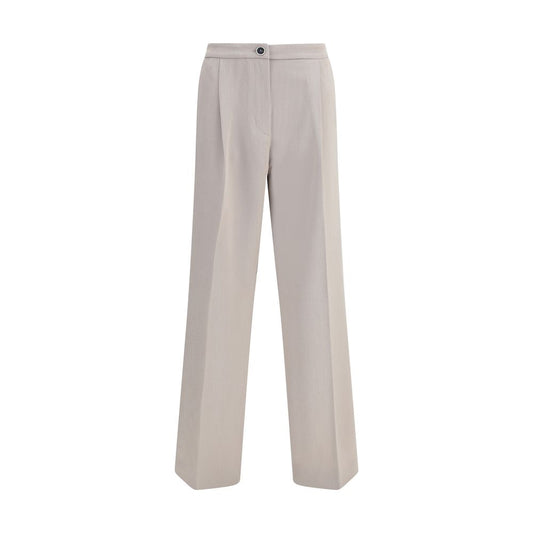 Cruna Beige Polyester Casual Pants