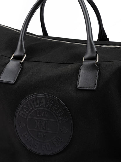Dsquared² Black Fabric Weekend Travel Bag