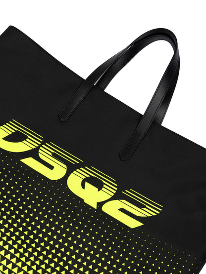 Dsquared² Bicolour Polyester Logo Shopping Bag
