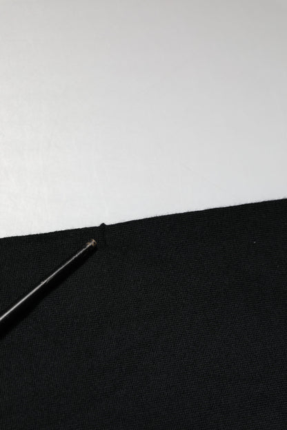 Dolce & Gabbana Black Cashmere Polo Men Longsleeves Sweater