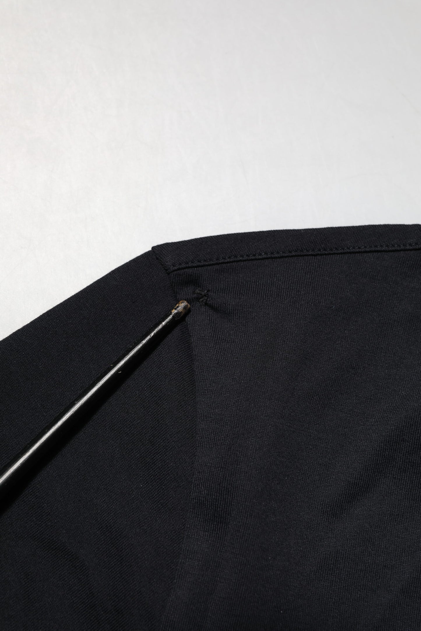 Dolce & Gabbana Black Cotton Plain V-Neck Men Shirt T-shirt