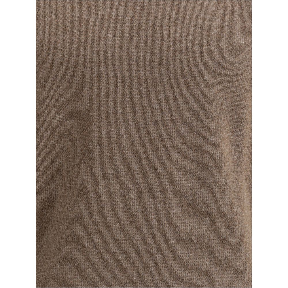 Brooksfield Brown Fleece Wool Turtleneck