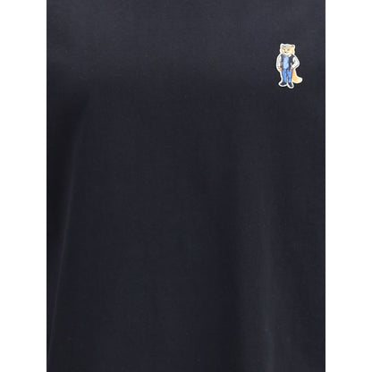 Maison Kitsuné Black Cotton T-Shirt