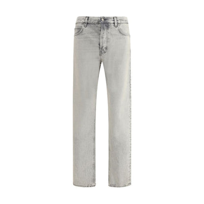Haikure Light Blue Cotton Straight-Leg Jeans
