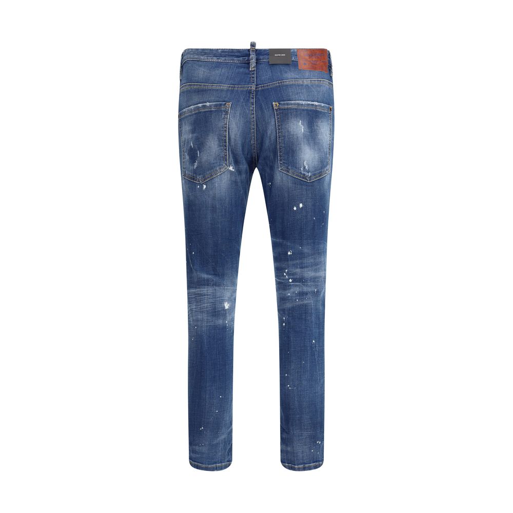 Dsquared² Blue Cotton Slim Fit Jeans