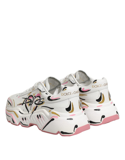 Dolce & Gabbana Multicolor Hand Painted DAYMASTER Sneaker Shoes
