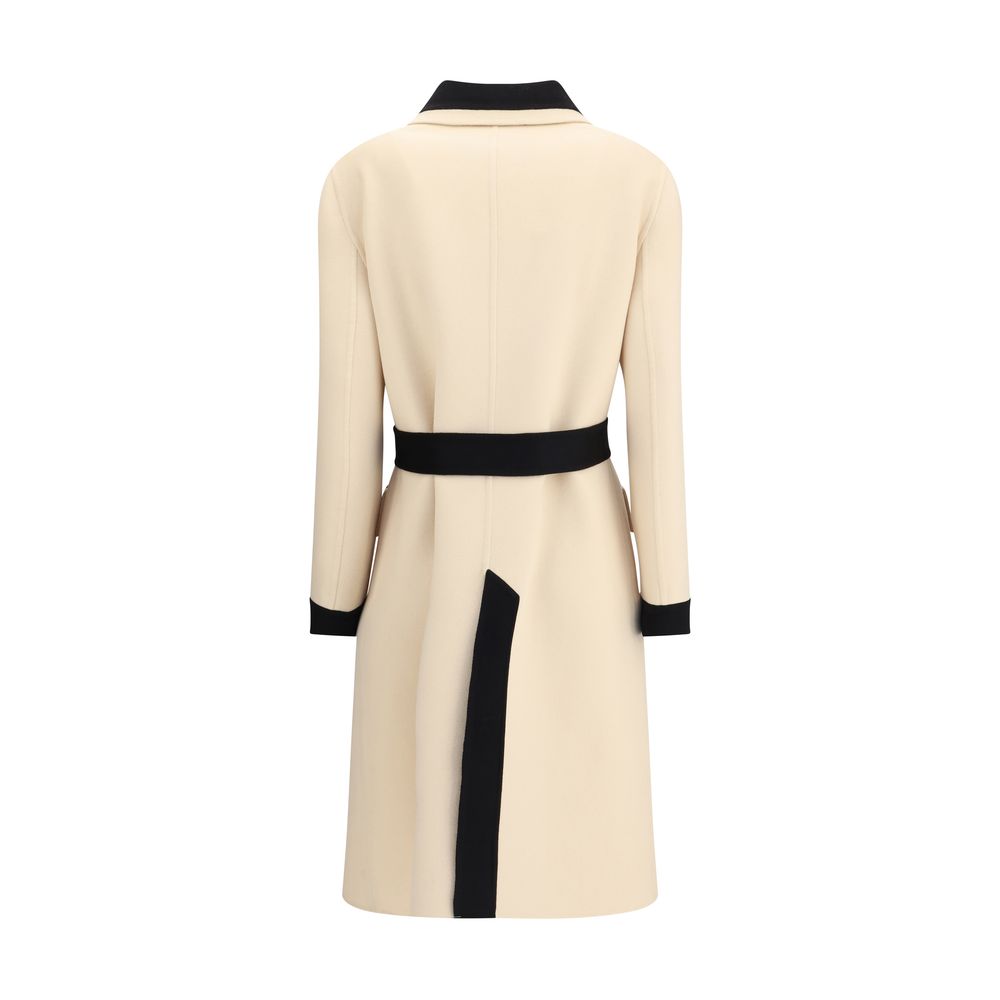 Valentino Cream Fleece Wool Coat