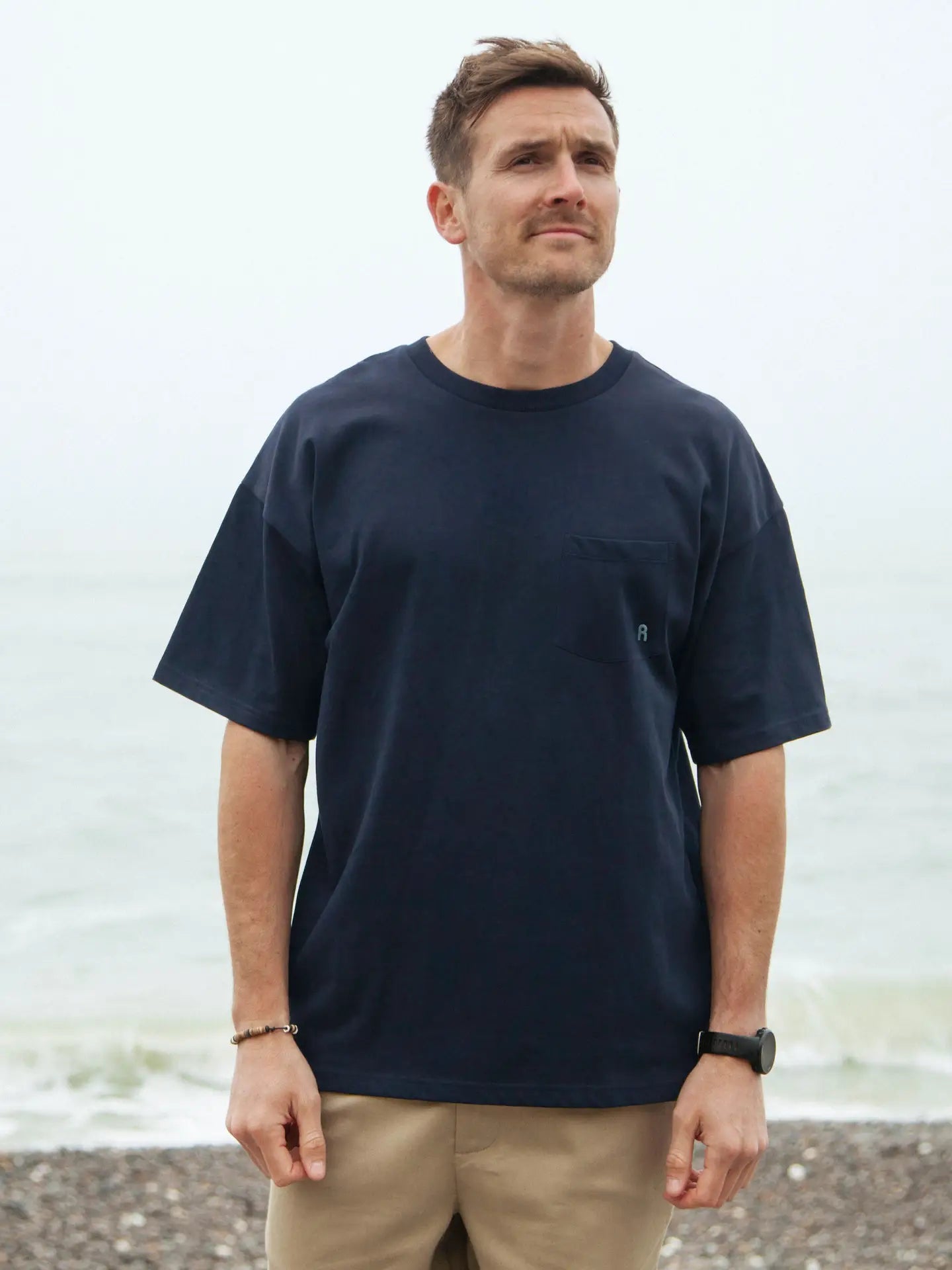 Men's Oversized Pocket T-Shirt Midnight Blue