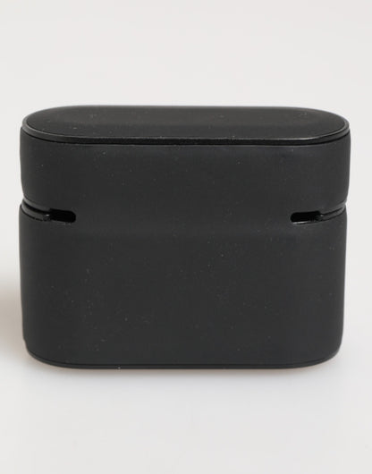 Dolce & Gabbana Black Orange Rubber Logo Embossed Accessory Airpods Case